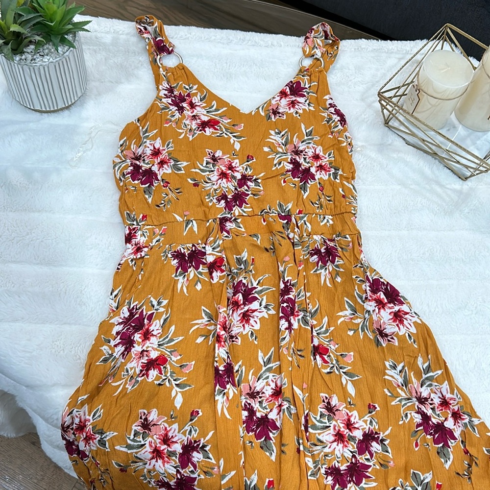 Orange multi color dress